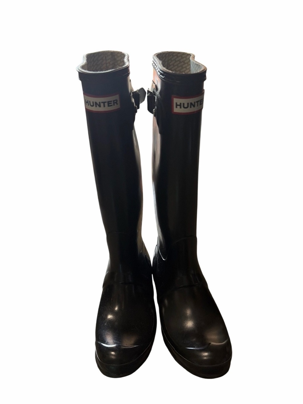 Hunter Black Tall Gloss Rain Boots